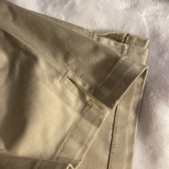 NEW planet motherhood maternity large satin Bermuda- khaki shorts - Picture 7 of 11